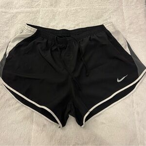 Nike Women's Black and White Athletic Shorts